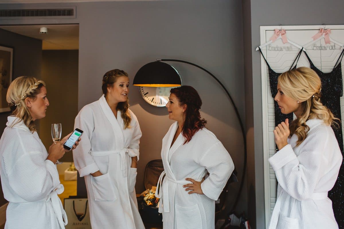 London Wedding Photography - Bridesmaids getting ready
