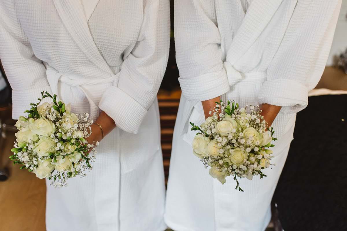 London Wedding Photography - Bridesmaids flowers