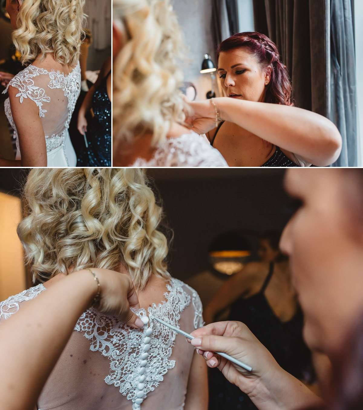 London Wedding Photography - Bride wearing the dress