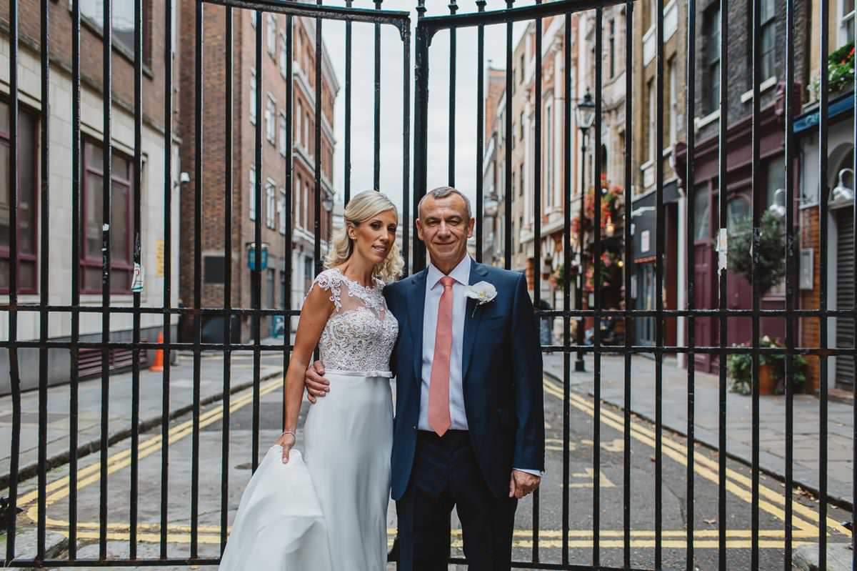 London Wedding Photography - Bride and dad