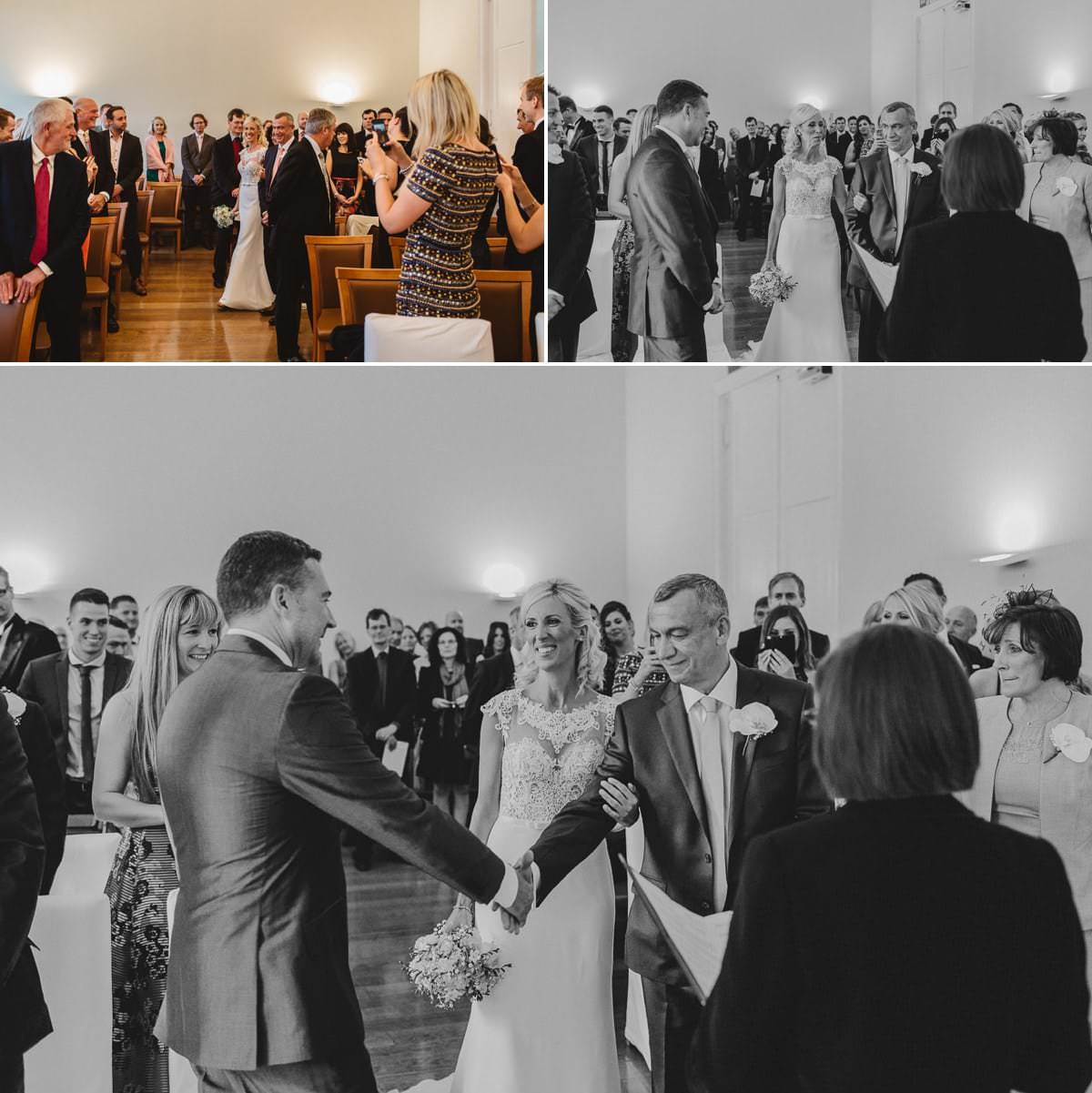 London Wedding Photography - Asia House bride walking the aisle
