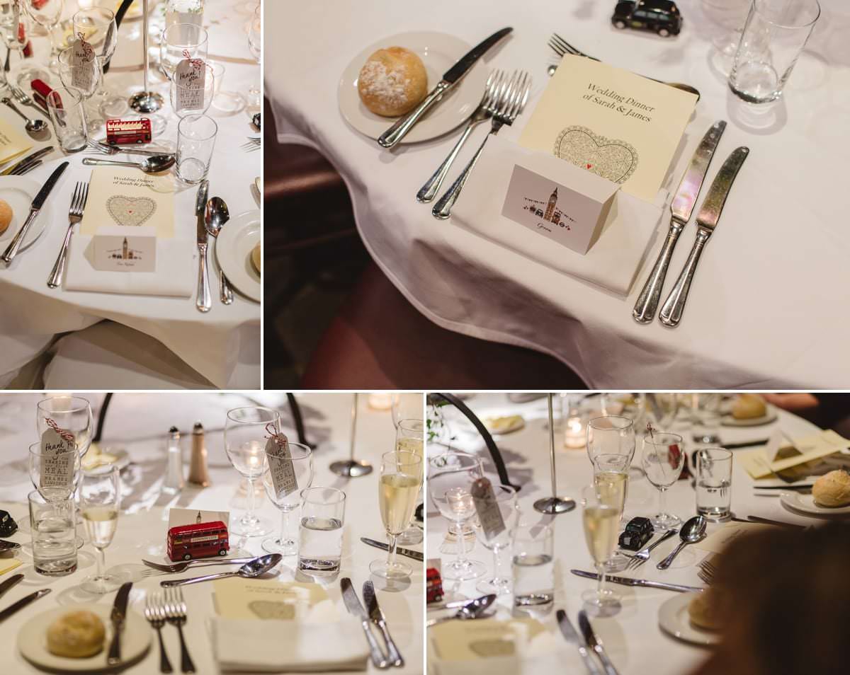 London Wedding Photography in The Crypt - Details table