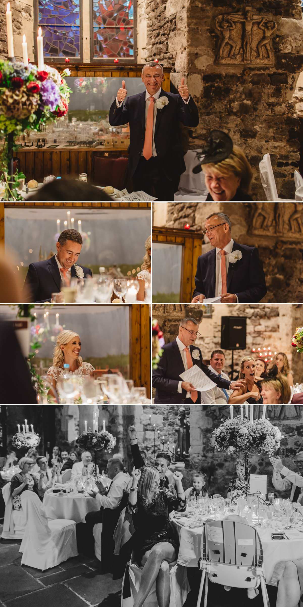 London Wedding Photography in The Crypt - Father of the bride speech