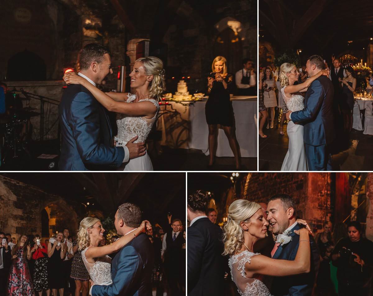 London Wedding Photography in The Crypt - first dance