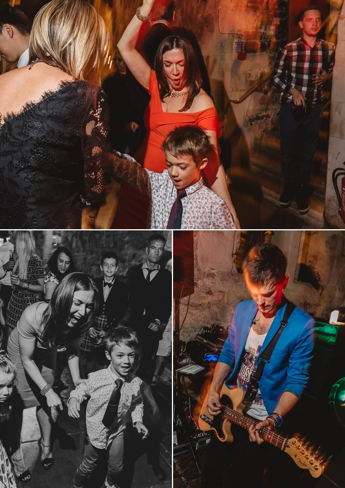 London Wedding Photography in The Crypt - Party